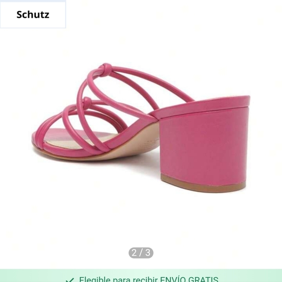 SCHUTZ☆Princey Strappy Block Heel Sandal in hot pink. - Picture 2 of 8